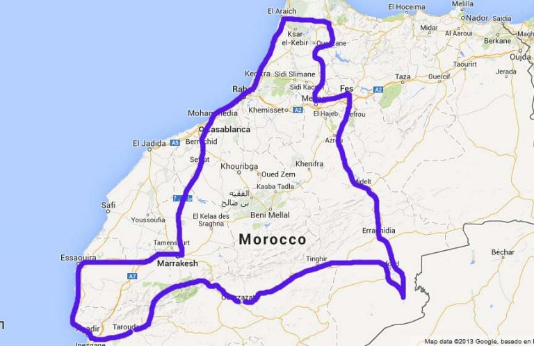 Map Morocco Tour 768x498 